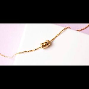 Gold filled necklace with rondelle beads